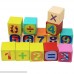 NEOWOWS 121 Pieces Wooden Building Blocks Shape Sort Alphabet Number Stacking Games Wood Blocks Construction Toys Includes 41 Pieces Dominoes with Carrying Bag Educational Toys for Kids B076FC4XKD